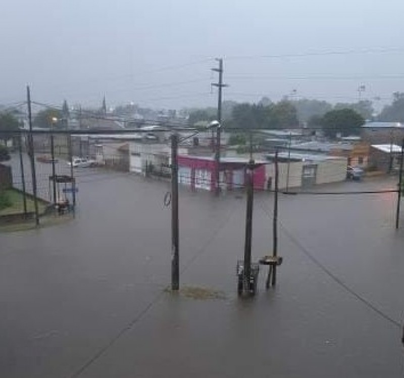 La lluvia torrencial inund a gran parte de Olavarra